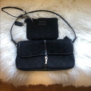 Black Monogram Coach matching coin purse